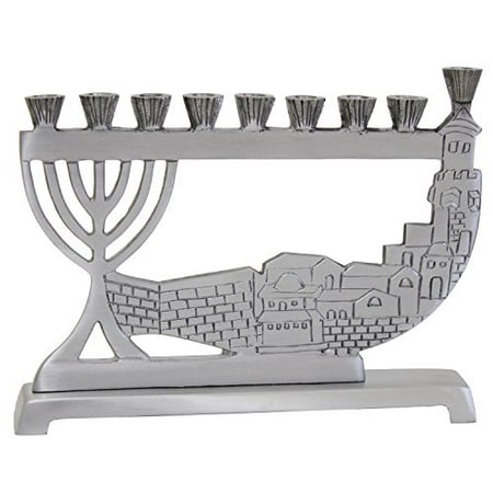 - Lamp Lighters Ultimate Judaica Candle Menorah - Pewter - 6