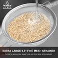 thumbnail image 3 of shiyou-Fine Mesh Strainers, Premium Stainless Steel Colanders and Sifters, with Reinforced Frame and Sturdy Handle, Perfect for Sift, Strain, Drain and Rinse Vegetables, Pastas & Tea（9.5", 3 of 4