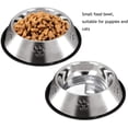 thumbnail image 4 of 2 comederos para perros de acero inoxidable con base de goma antideslizante, comedero para mascotas y bebedero (abajo: 18 cm, boca del cuenco: 13cm) JAMW Sencillez, 4 of 5
