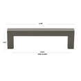 thumbnail image 4 of GlideRite  3.75 Inch Center to Center Solid Square Bar Pull Graphite - 21683-96-GPH Pack of 25, 4 of 4