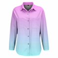 thumbnail image 5 of Breezora Women's Blouse Waffle Texture Button Down Long Sleeve Fall Shirt for Cozy Work and Camping Comfort M Size Pink, 5 of 7