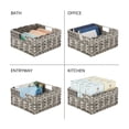 thumbnail image 6 of mDesign Woven Plastic Kitchen Pantry Storage Bin Basket - 6 Pack - Gray Ombre, 6 of 10