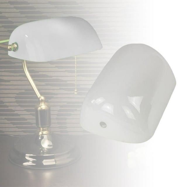 Bankers Lampshade Tabletop Parts Cover Traditional Lamp Shade for Reading Window White