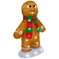 thumbnail image 3 of Northlight 14" LED Lighted Acrylic Gingerbread Man with Scarf Outdoor Christmas Decoration, 3 of 8