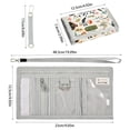 thumbnail image 3 of JIALIOU Nylon Trifold Card Wallet with ID Window Zipper Pocket for Men Women Teen Flower House Leaves, 3 of 7