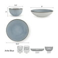 thumbnail image 3 of Pfaltzgraff Arlie 12 Piece Stoneware Dinnererware Set Blue, 3 of 5