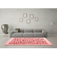 thumbnail image 3 of Ahgly Company Indoor Round Solid Red Modern Area Rugs, 4' Round, 3 of 4