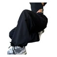 thumbnail image 6 of Douhoow Cargo Pants for Women Baggy Low Rise Drawstring Sweatpants Casual Wide Leg Trousers, 6 of 7