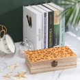 thumbnail image 4 of 7.9×2.3 In Wooden Boxes Durable Easy To Use Dustproof Prevent Slippery Delicate And Cabinet Leopard Skin Print Style OrangeRed_4, 4 of 8
