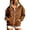 Orange/Leopard Print, variant on Jovrlynd Womens Zip Up Hoodies Leopard Fleece Lined Winter Warm Oversized Sweatshirt Jacket with Pockets, S-3XL