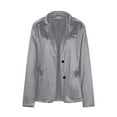 thumbnail image 5 of Aboser Womens Velvet Blazer Jackets Dressy Open Front Suit Coat Casual Notch Collar Blazers Solid Color Long Sleeve Jacket Coat, 5 of 9