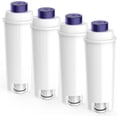 thumbnail image 1 of 4-piece filter suitable for Delonghi Magnifica s - Dinamica ECAM - ETAM, EC, BC Series, descaler suitable for Delonghi, filter cartridge DLSC002, 1 of 5