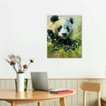 thumbnail image 3 of Nawypu Panda Canvas Wall Art Animal Pictures Wall Decor Cute Panda Painting Print Kids Room Bedroom Bathroom Decor Frame, 3 of 5
