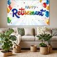 thumbnail image 2 of Colorful Design Happy Retirement Party Banner Balloon Decoration Decorative Elements Polyester Material for Retirement Celebration Indoor Decoration Party Event, 2 of 8