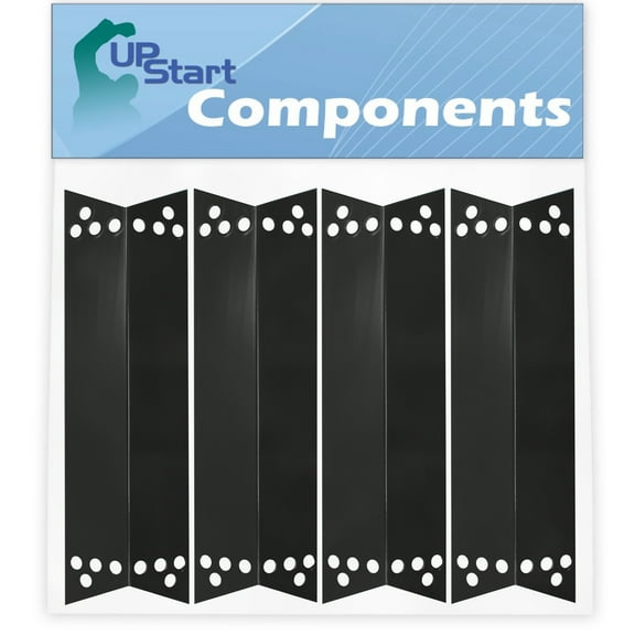 4-Pack BBQ Grill Heat Shield Plate Tent Replacement Parts for Charbroil 464424512 - Compatible Barbeque Porcelain Steel Flame Tamer, Guard, Deflector, Flavorizer Bar, Vaporizer Bar, Burner Cover 15"