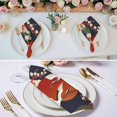 thumbnail image 3 of Japanese Style Cloth Napkins, Modern Cranes Cherry Flower Wave Red Blue Washable and Reusable Dinner Napkins Set of 4, Table Napkin for Kitchen Party Birthday Wedding Hotel Housewarming 20"x20", 3 of 9