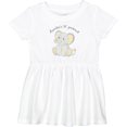 thumbnail image 3 of Inktastic Auntie's Lil' Peanut Polka Dot Elephant Girls Baby Dress, 3 of 5