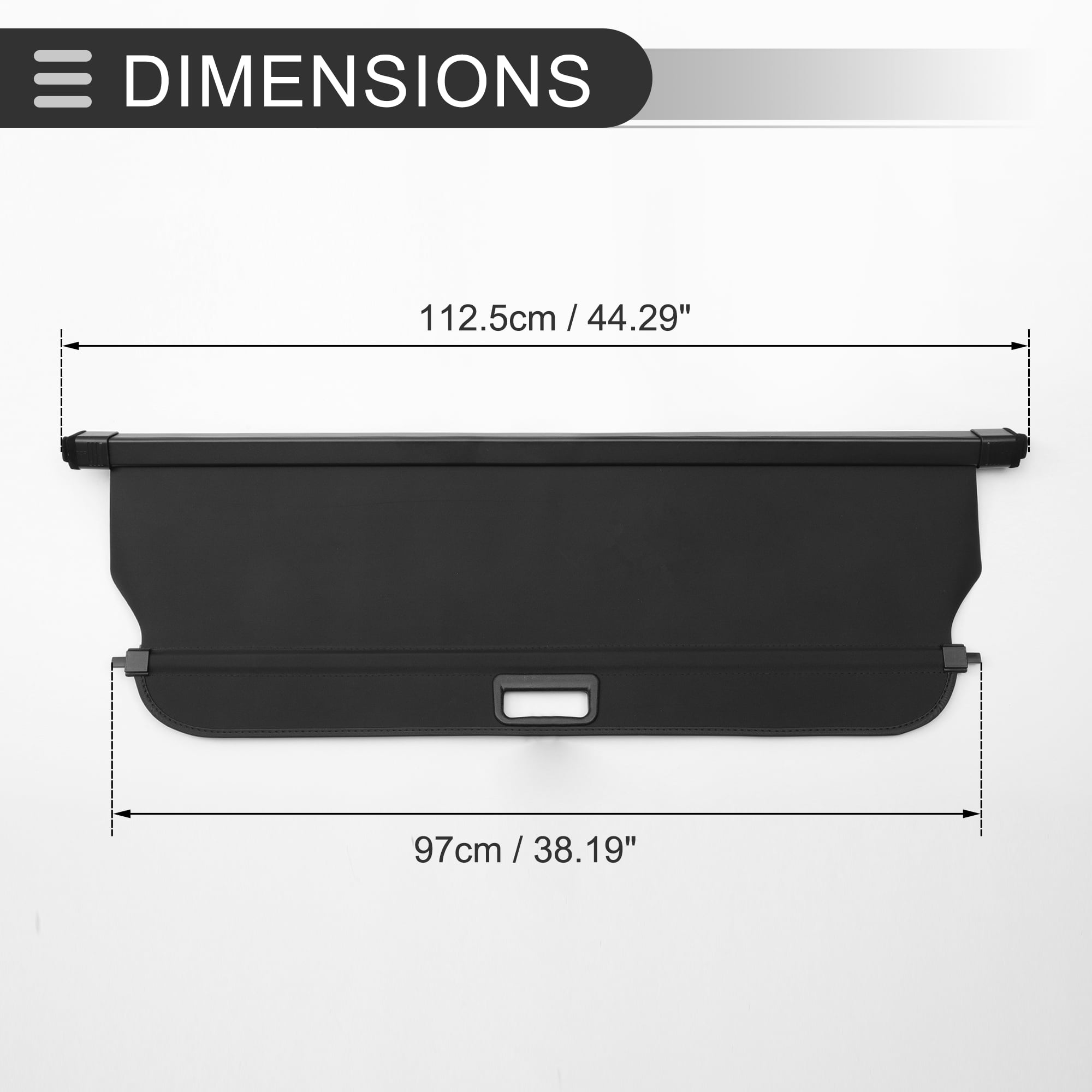 Unique Bargains Retractable Cargo Cover for Mercedes-Benz Smart Fortwo 2016-2022