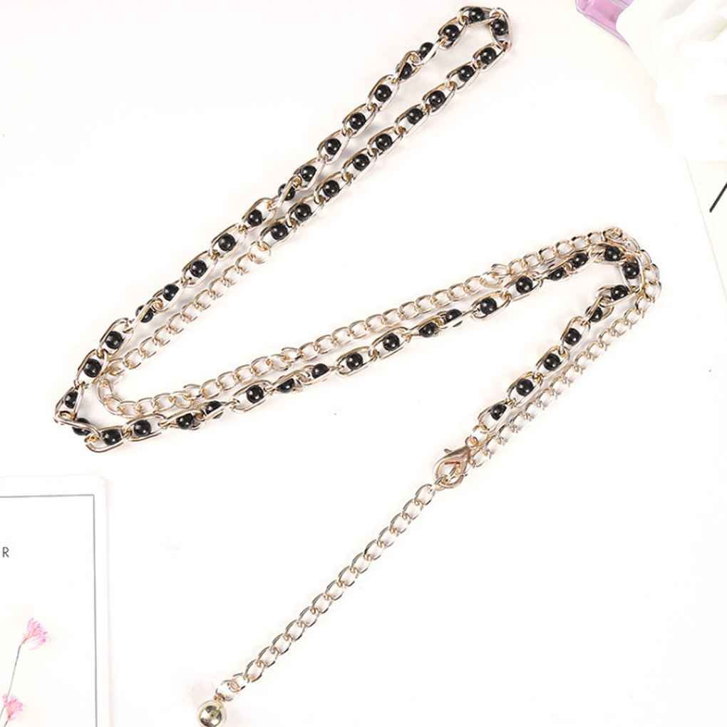 Women's Pearl Waist Chain Metal Waist Chain for Dress Decorative Chain Belt Women's Pearl Waist Chain Metal Waist Chain for Dress Decorative Chain Belt