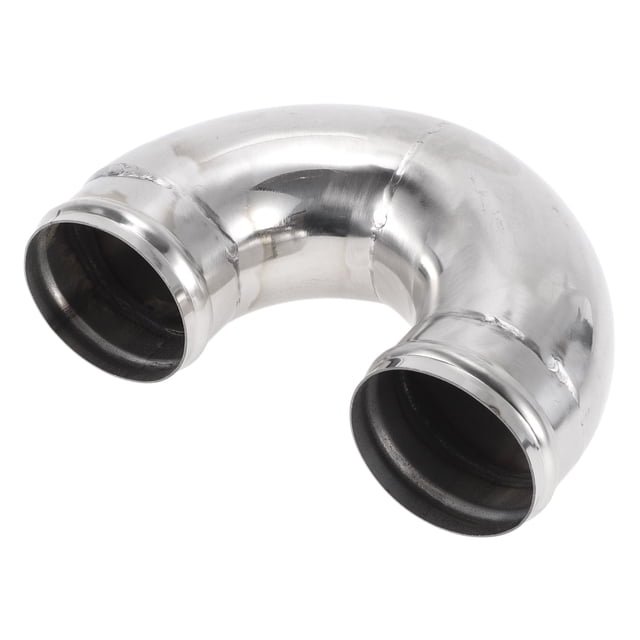 Tubo de escape de mandril de 180 grados con rodillo de bead, tubería de escape personalizada para automóvil modificado, 2.75" OD, 3.94" de longitud, acero inoxidable T304
