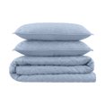 thumbnail image 2 of Serta Simply Comfort Light Blue Solid 3-Piece Quilt Set, Full/Queen, 2 of 4