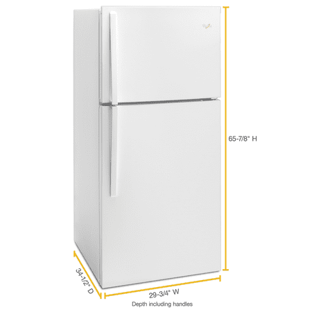 Whirlpool - 19.3 Cu. Ft. Top-Freezer Refrigerator - White