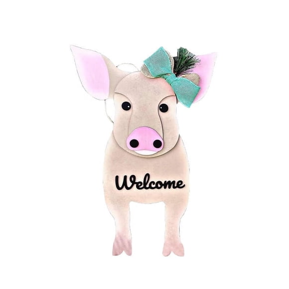 Door Sign Door Sign Bowknot Decorate Adorable Farm Cow House Number Plate Decoration Farm Supply