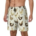 thumbnail image 2 of Uemuo Funny Chicken Pattern Mens Swim Trunks Quick Dry Board Shorts with Mesh Lining, Stretch Beach Shorts Quick Dry No-Chafing Board Shorts-, 2 of 9