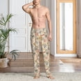thumbnail image 5 of Uemuo Vintage Nautical Pattern Men's Wide Leg Palazzo Lounge Pants with Pockets Light Weight Loose Comfy Casual Pajama Pants-Medium, 5 of 9