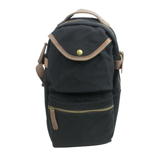 Slim Long Shape Cotton Canvas Backpack CK06.BLK