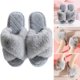 thumbnail image 4 of Sandalias Suaves Diapositivas Piel Sintética Zapatos Casa Esponjosos Cómodos para Niñas Y Mujeres, 4 of 9