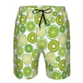 thumbnail image 4 of Naloa Kiwi Lemon Men's Beach Shorts, Surfing shorts, Swim trunks, Quick Dry Swim Trunks for Surfing Beach Fun - Large, 4 of 9