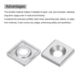 thumbnail image 4 of EU 2020 Standard T-Slot 7mm Hole Dia Aluminum Extrusion End Cap 20x20mm Silver with Push-in Fastener, 10Pcs, 4 of 5