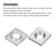 thumbnail image 4 of Tapa de extremo de extrusión de aluminio estándar EU 2020 con orificio de 7 mm, 20x20 mm, plateada con sujetador de inserción, 10 piezas, 4 of 5