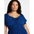 thumbnail image 5 of Terra & Sky Women's Plus Tiered Mini Dress, Sizes 0X-5X, 5 of 5