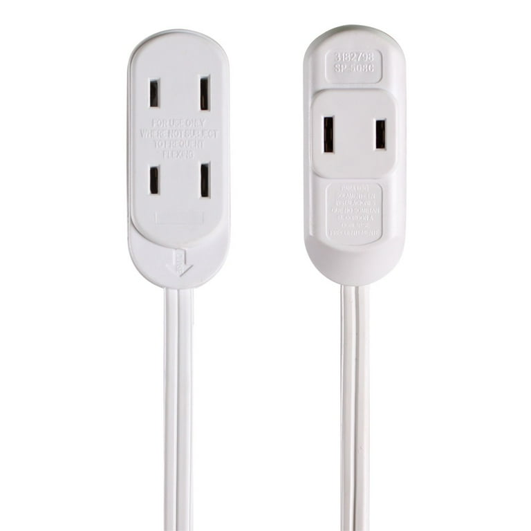 Hyper Tough 6FT 16AWG 2 Prong White Indoor Use Household Extension Cord Hyper Tough 6FT 16AWG 2 Prong White Indoor Use Household Extension Cord