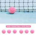 thumbnail image 4 of Paquete de 6 Pelotas de tenis rosas PENGJJMXG Pelotas de entrenamiento elásticas resistentes al desgaste 66 MM para principiantes para Mujeres, 4 of 5