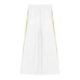 thumbnail image 6 of TiaoBug Womens Liturgical Worship Praise Lyrical Dance Outfits Single Sleeve Dress with Wide Leg Pants Ivory XL, 6 of 7