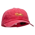 thumbnail image 5 of Safari Car Embroidered Pigment Dyed Wash Cap - Red OSFM, 5 of 5