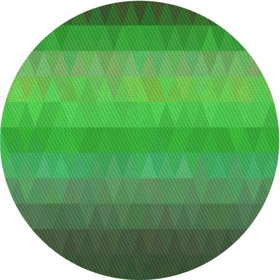 Ahgly Company Indoor Square Patterned ForestGreen Area Rugs, 3' Square