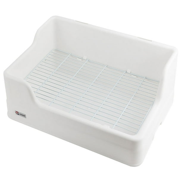 NUOLUX Pet Cage Toilet Bunny Litter Box Tray-shaped Bunny Toilet Rabbit