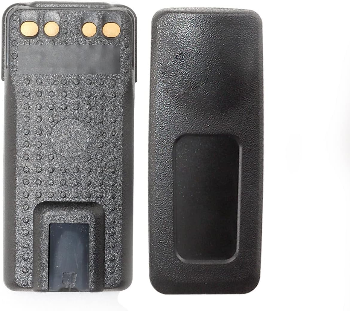 PMNN4409 Replacement Battery for Motorola MotoTRBO PMNN4491 PMNN4491A PMNN4491B PMNN4448AR PMNN4409AR NNTN8560A PMNN4493A PMNN4406BR PMNN4407 PMNN4412 PMNN4448 Battery 2600mAh with 3pcs Belt Clips