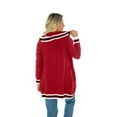 thumbnail image 2 of Women's Gameday Couture  Crimson USC Trojans Tri-Blend Rounded Stripe Cardigan, 2 of 4