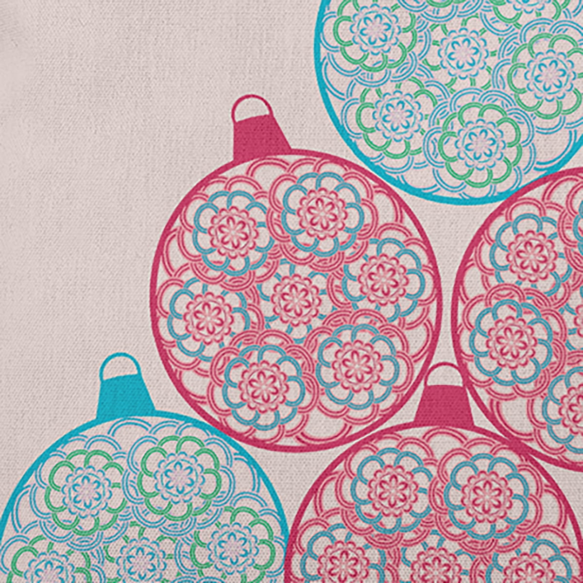 18" x 18" Simply Daisy Fancy Ornament Stack Polyester Indoor/Outdoor Pillow, Light Pink Qty 1