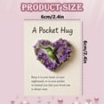 thumbnail image 3 of Heart Shaped Pocket Hug Gift Card Keepsake Token Floral Design for Long Distance Relationship Sympathy Comfort and Love Connection Reminder, 3 of 4