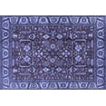 thumbnail image 1 of Ahgly Company Machine Washable Indoor Rectangle Oriental Blue Industrial Area Rugs, 3' x 5', 1 of 4
