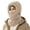 Khaki, variant on Ski Mask Balaclava for Women Men, Winter Full Face Mask Hooded Scarf for Cold Weather, Warm Fleece Head Cover Neck Warmer QURATI