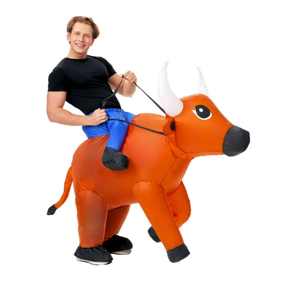 PTS Adult Inflatable Costume, Blow Up Cow Boy Costume for Halloween Inflatables Cosplay Party