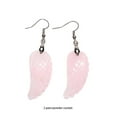 thumbnail image 4 of 1 Pair Pearl Earring Ear Stud Sweet Gift Exquisite Attractive Beautiful Long-lasting Rustproof Carved Crystal Angel Wing Type 12, 4 of 6