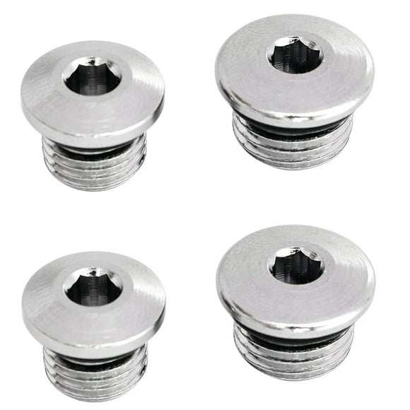 4X First Stage 7/16 Inch Scuba Diving Regulator High Pressure Port Plug and 3/8 Inch Low Pressure Port Plug